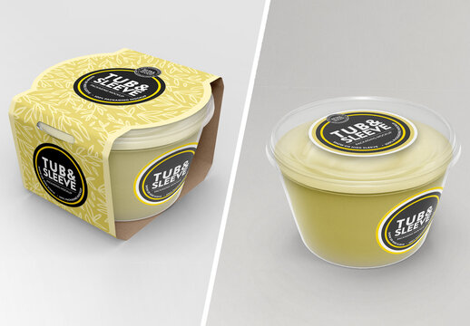 Tub and Sleeve Packaging 2 Mockup Views