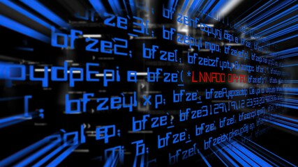 Decoding on computer screen  concept