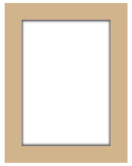 A4 frame mockup  with inner shadow and transparent center vecor svg, template for your own picture