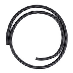 electric flexible slit corrugated pipe isolated on white background