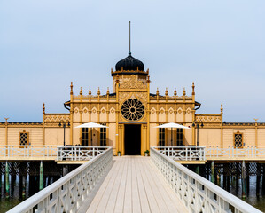 detail view of the historic bath house in Varberg