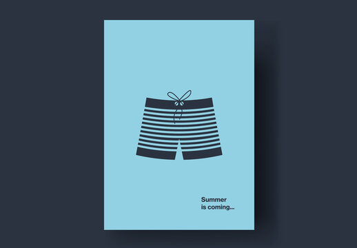 Summer Swim Shorts Card Layout