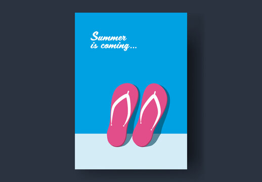 Summer Flip Flops Sun Card Layout