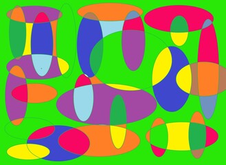Illustrations couleurs formes géométriques