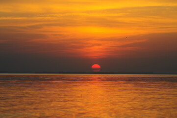 sunset over the sea