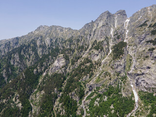 Aerial view of Rila Mountain near Kirilova Polyana (Cyril meadow), Bulgaria
