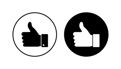 Obraz premium Thumbs up icon set. Hand like. Like icon vector.