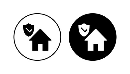 House insurance icon set. house protection icon.