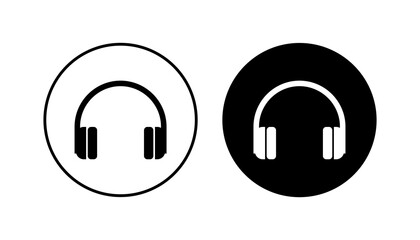 Headphone icon set. Headset icon symbols