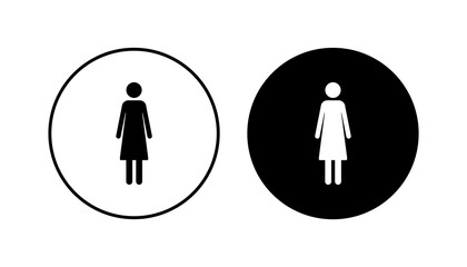 Female icon set. woman icon vector