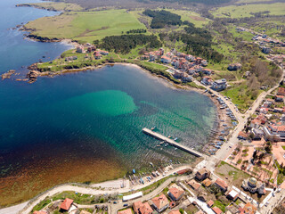 Aerial view of town of Ahtopol,  Bulgaria