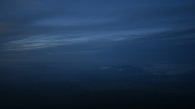 夕暮れの空　タイムラプス　富士北麓