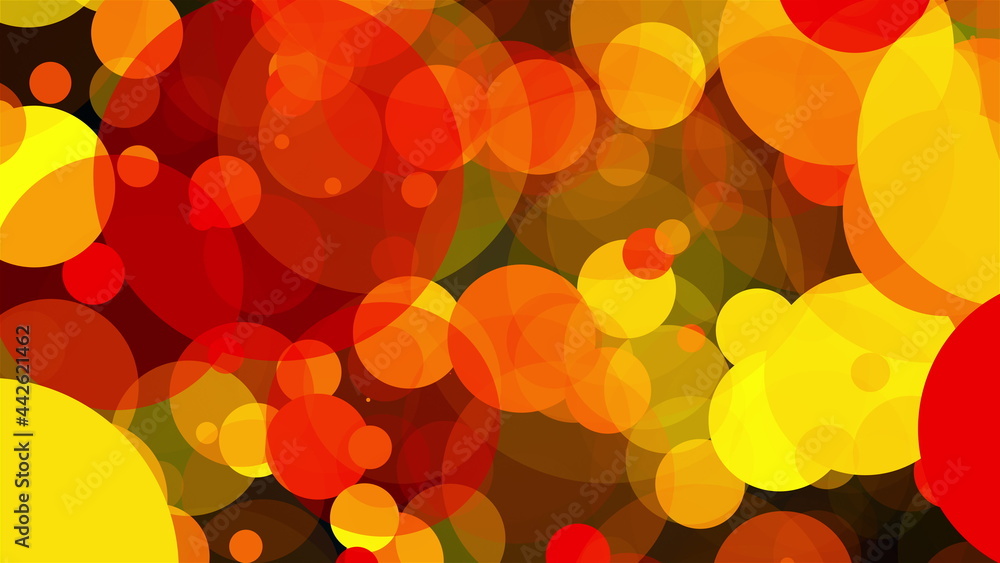 Aufkleber abstract multicolored backdrop with many of big transparent circles. computer generated 3d render