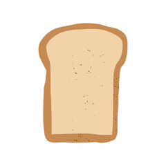 Sliced Toast Bread vector. roasted crouton, Loaf of sandwich bakery illustration.