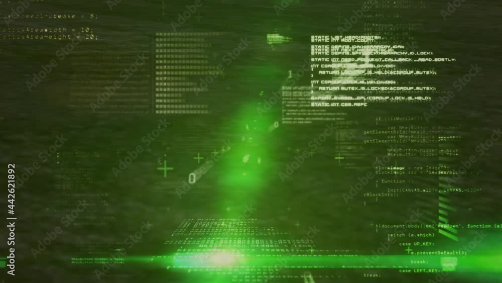 Poster animation of data processing over football player