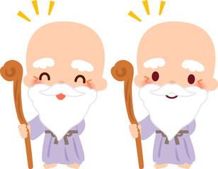 杖を持った仙人