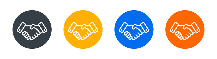 Business handshake icon. Containing shaking hands symbol. vector illustration
