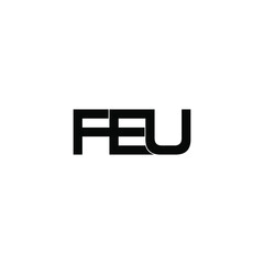 feu letter original monogram logo design