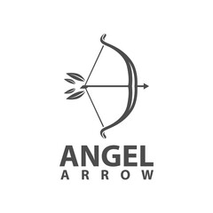 Angel Arrow Logo Design Vector