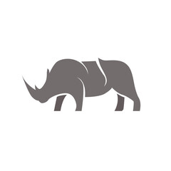 Rhino Horned Logo Design Vector