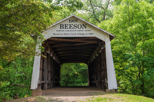 Beeson Covered Bridge In Parke County, Indiana