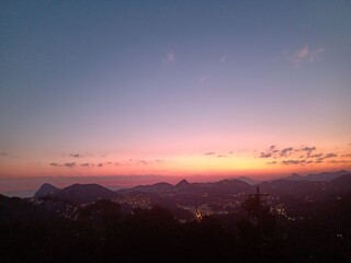 sunset in the mountains