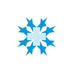 Medical star logo template design