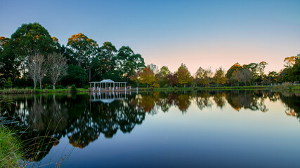 Fast fading sunlight during the blue hour at Fagan Park, NSW.