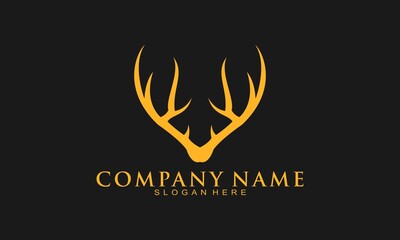 Modern antler vector logo