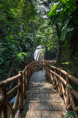 Fototapeta premium Passage fence in the canyon