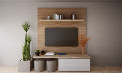 Living room with TV and furniture