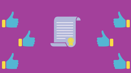 Obraz premium Illustration of a certificate