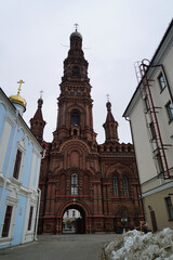 Obraz premium Bauman street Kazan spring, bell tower