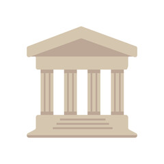 Obraz premium Bank, Court, Museum vector icon illustration