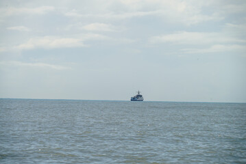 a ship on the waves