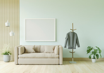 The living room is decorated with chairs, sofaand picture frames.