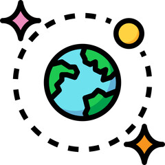orbit color outline icon