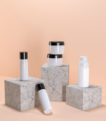 Cosmetic jars and pump bottles