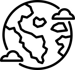 earth outline icon