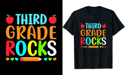 Third Grade Rocks T-Shirt Design