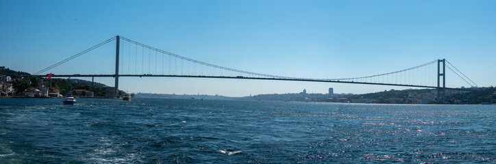 Istanbul - Turkey - 07.16.2021: Bosphorus Bridge