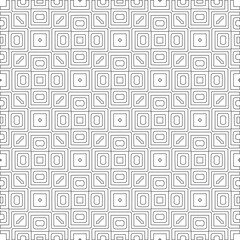 Vector pattern with symmetrical elements . Modern stylish abstract texture. Repeating geometric tiles from 

striped elements.Black and white pattern.