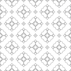 Vector pattern with symmetrical elements . Modern stylish abstract texture. Repeating geometric tiles from 

striped elements.Black and white pattern.