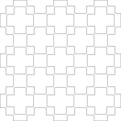 Fototapeta premium Vector geometric pattern. Repeating elements stylish background abstract ornament for wallpapers andbackgrounds. Black and white colors 