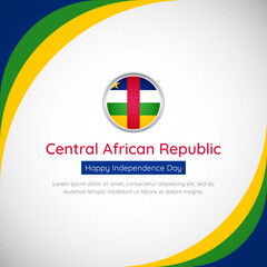 Creative happy independence day of Central African Republic vector illustration