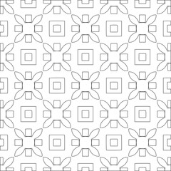 Fototapeta na wymiar Vector geometric pattern. Repeating elements stylish background abstract ornament for wallpapers andbackgrounds. Black and white colors 