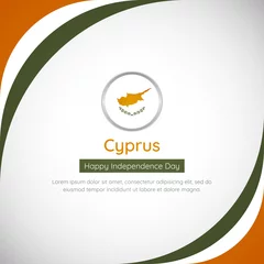 Foto op Canvas Abstract Cyprus country flag background with creative happy independence day of Cyprus vector illustration © Yagnik