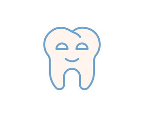 Teeth flat icon. Thin line signs for design logo, visit card, etc. Single high-quality outline symbol for web design or mobile app. Medical outline pictogram.