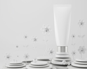 A squeeze tube for applying creams or cosmetics.