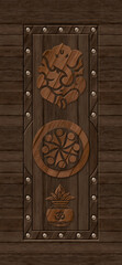 3d laminated door design and background wallpaper